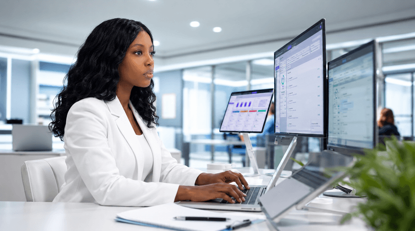Focused healthcare professional